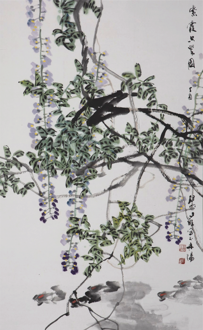 郭方颐作品《紫霞空翠》2017郭方颐作品《梧桐山华伴野溪》2016江汉